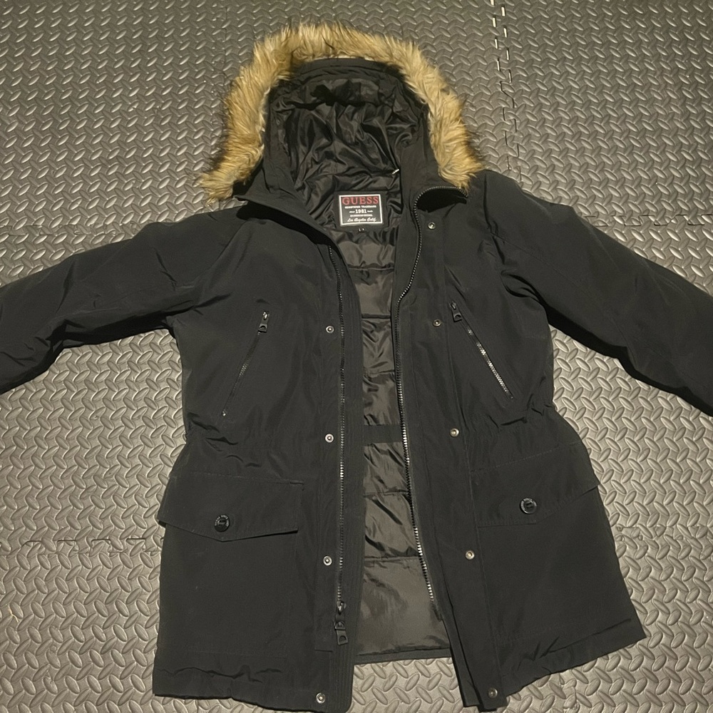 Guess Winter Jacket (Zip off fur hood)